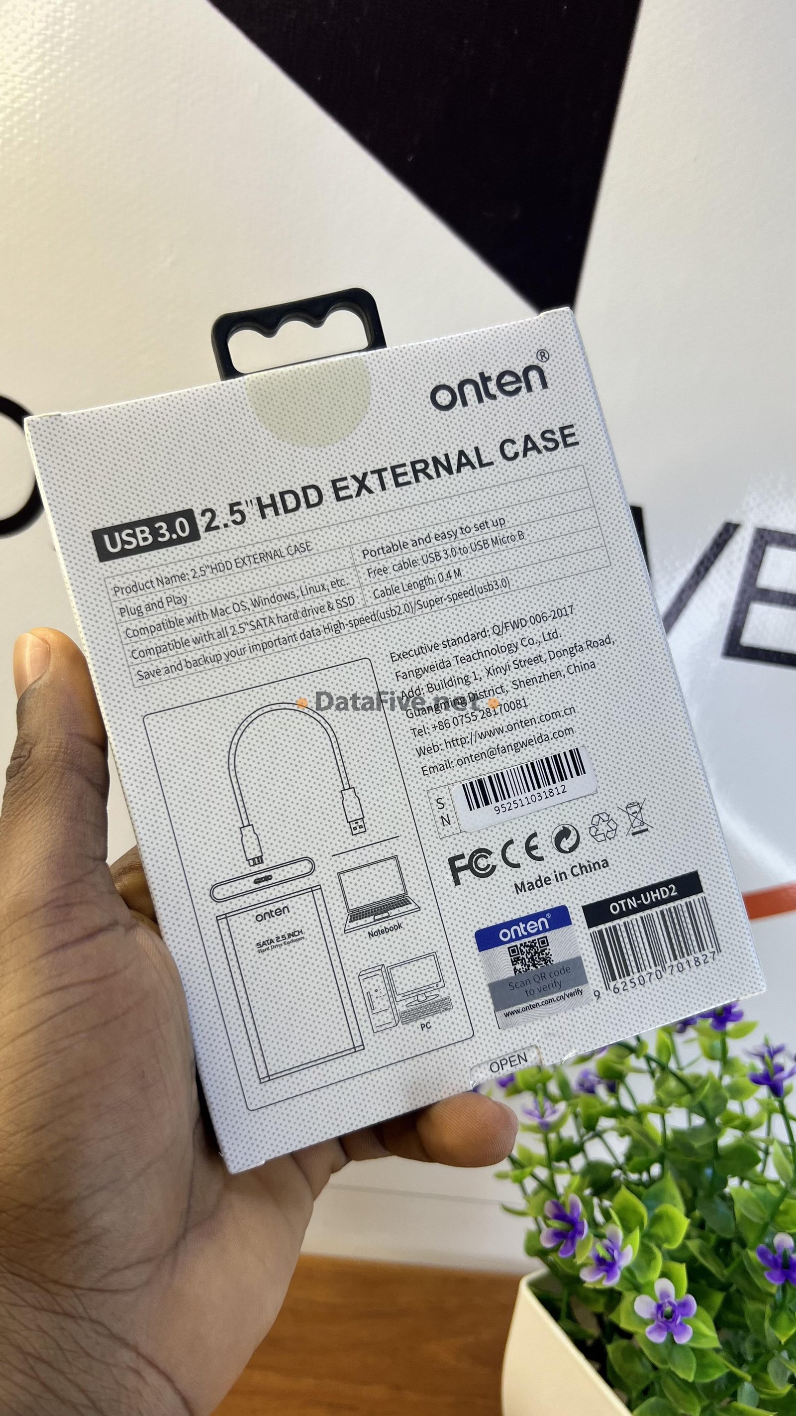 Onten USB 3.0 2.5'' HDD External Case 