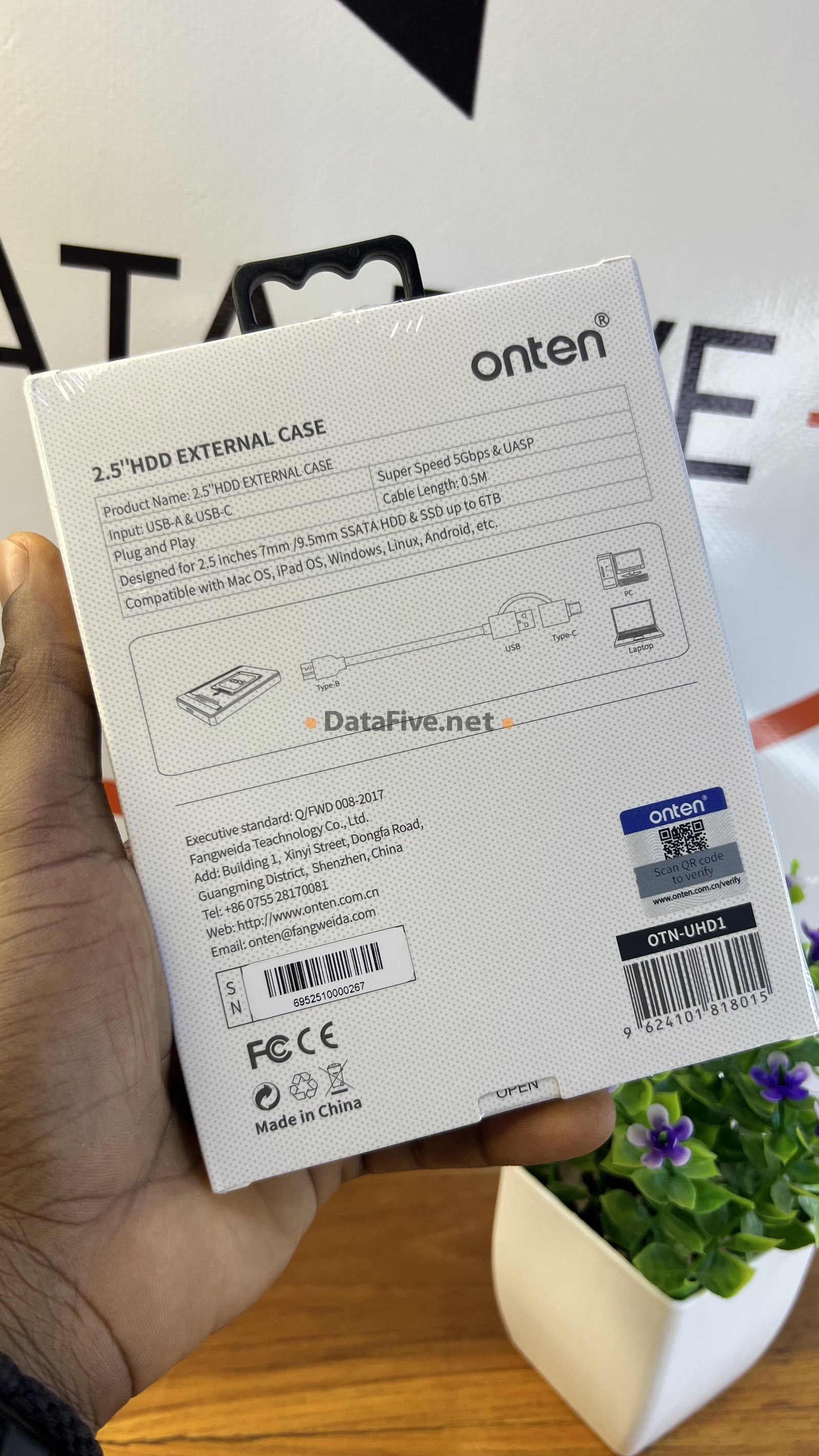 Onten  2.5'' HDD External Case USB 3.2 Gen 1